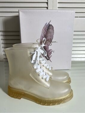 Jessica Simpson Translucent Lace-Up Boots